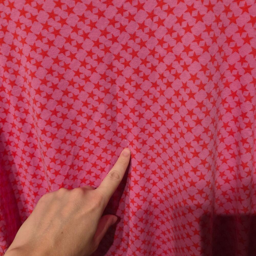 Victoria's Secret Sleep Shirt Nightgown Medium Hot Pink Green Long Sleeve - Picture 5 of 7